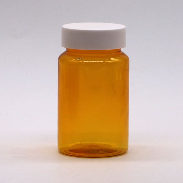 Бесплатные образцы 150 мл/см ПЭТ пластиковая оранжевая бутылка для лекарств