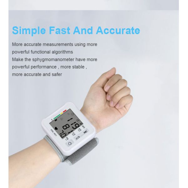 Home Hospital Daily Checks LCD Digital Display Wrist Blood Pressure Monitor