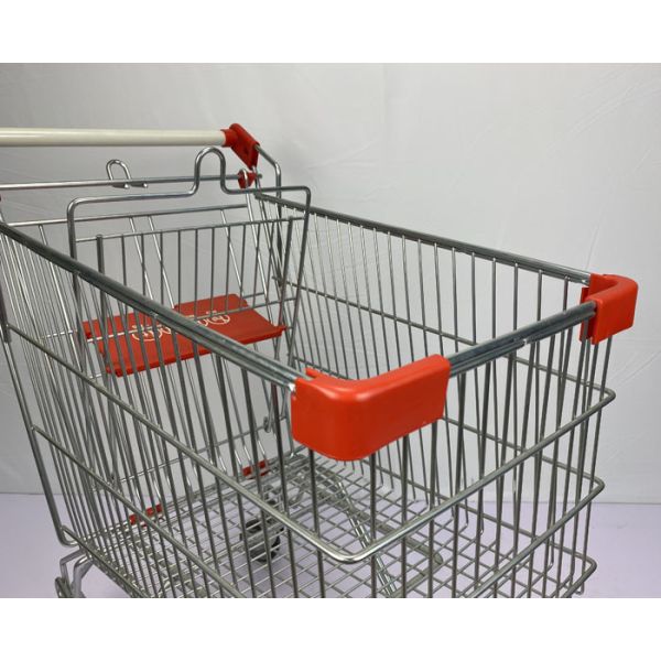 Carro de compras ruso regular del supermercado del estilo 125L con las ruedas de la PU