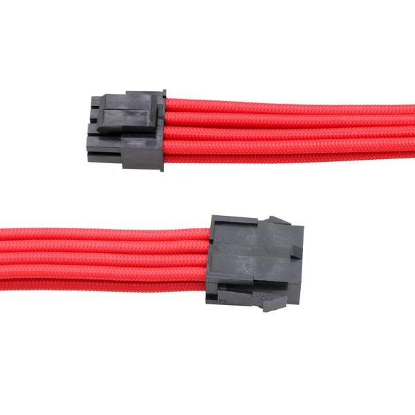 High Quality Single Sleeved braided 8Pin Male to 8Pin Female  Power supply Extension Cable Pcie sleeving cable  green&red