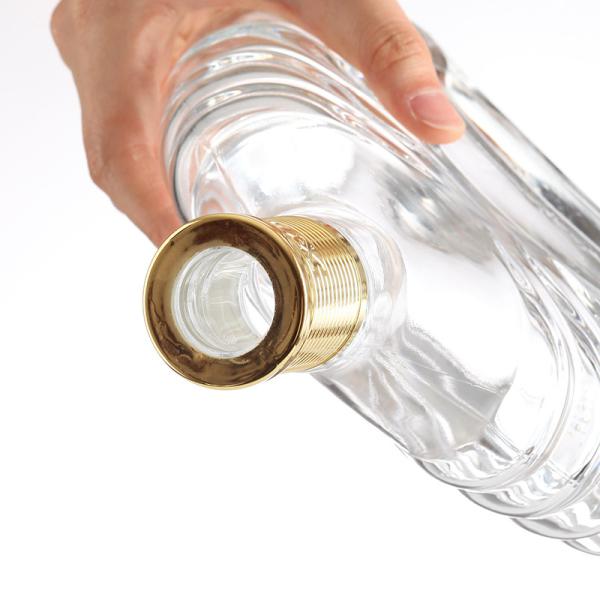 Embalagem personalizada de logotipo 750ml Garrafas de vidro vazias de brandy e uísque com fabricação de cortiça