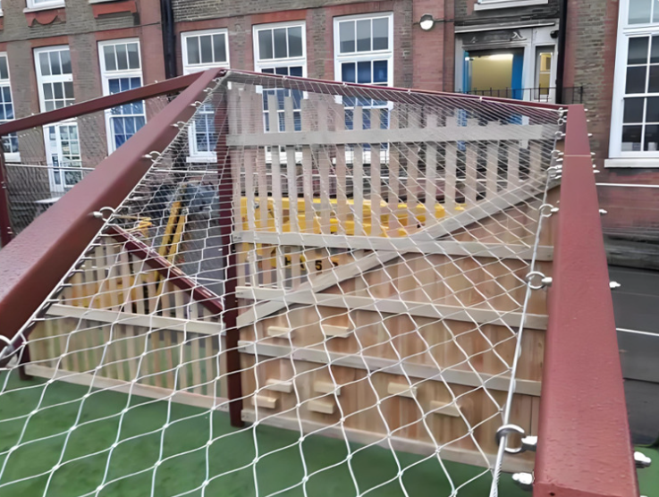 Customized 304/316 Stainless Steel Wire Knitted Mesh For Perimeter Safety Netting