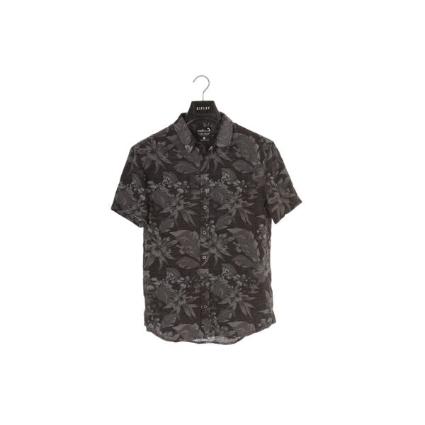 Summer Printed Short Sleeve Shirts 100% Viscose Printed Silk Shirt Mens