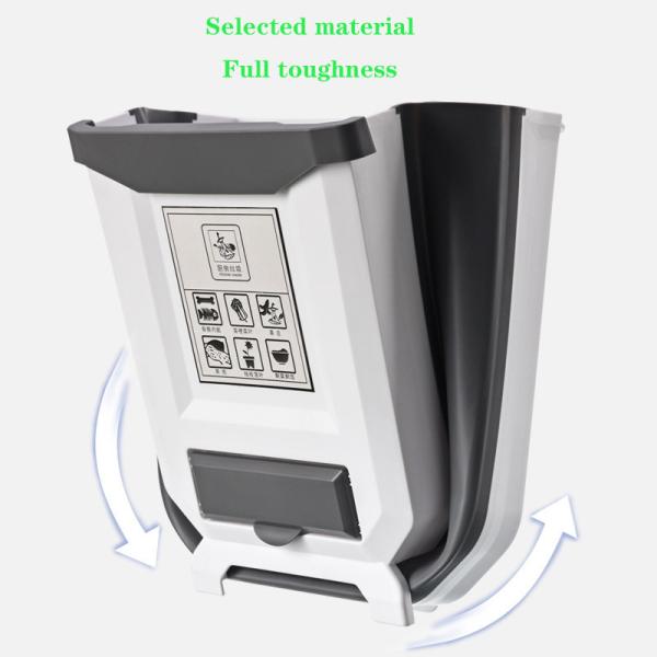 Cans Door Drawer Hanging Folding Waste Bin Handheld Cabinet Portable Wall Mounted Trash Can for Kitchen