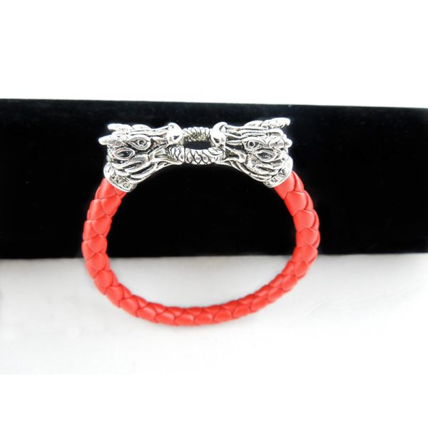 New Arrival Design, Hand-woven Red Dragon Leather Wrap Bracelets