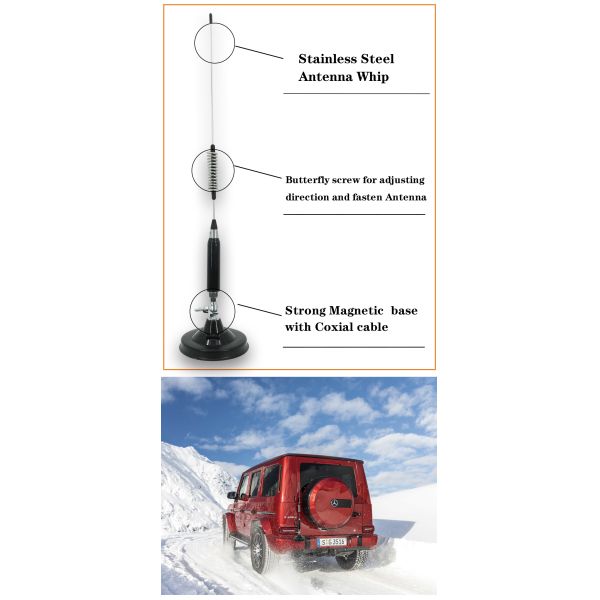 Антенна Cb на открытом воздухе антенны Cb 2-3dBi 27mhz магнитная низкопробная