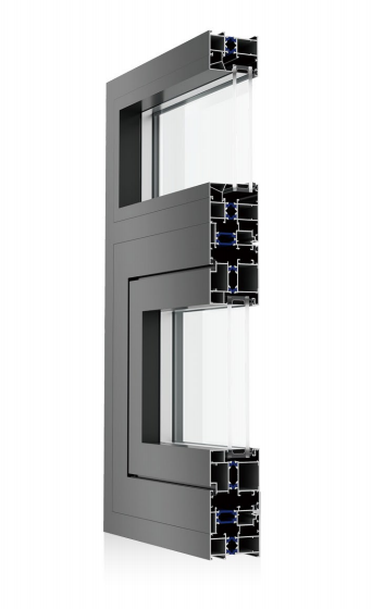 Manual / Electric Aluminum Casement Windows Glass Types Single / Double / Triple