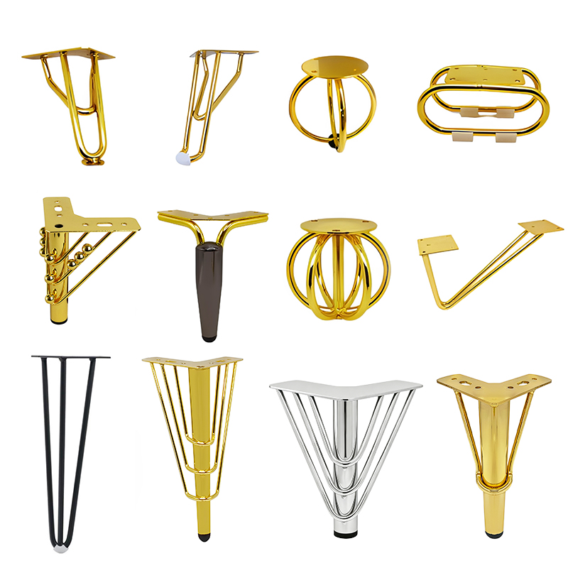 Custom Furniture Hardware Metal Iron & Steel Sofa Support Legs New Style Furniture Heightening Leg Accessories