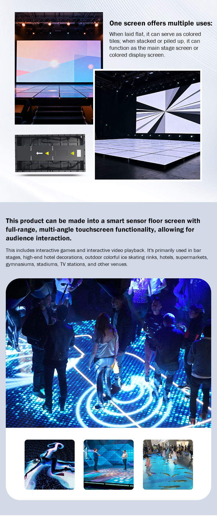 Hot Selling Customized P2.9 Advertising Dance Floor Standing LED Screen Display Floor LED Screen