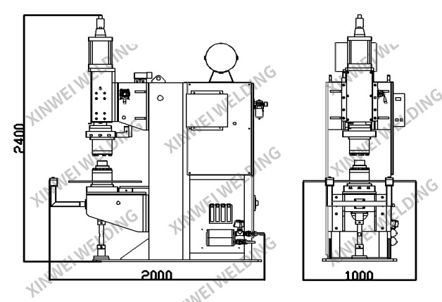 Multi Point Resistance Spot Welding Machine 7 Point Aluminum Fuel Tank Welder