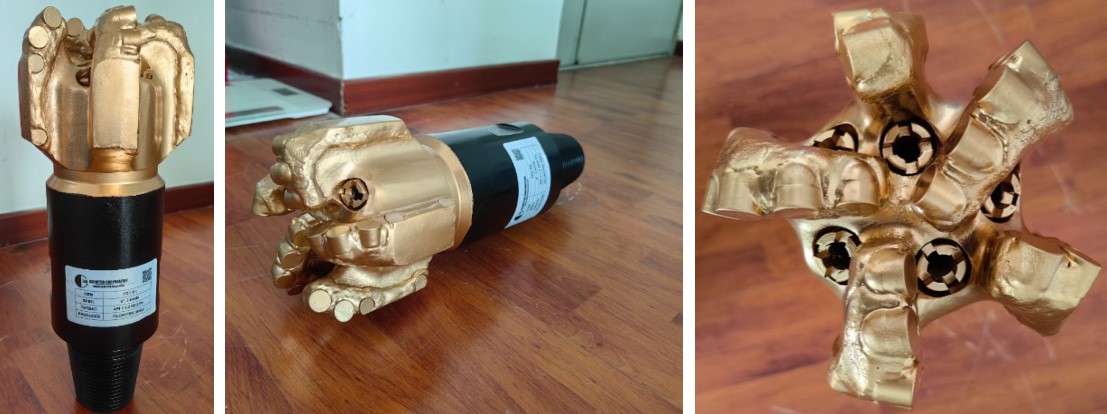 скважина бурового наконечника Pdc стального тела 152mm хорошо 5 лезвий для тяжелых роков