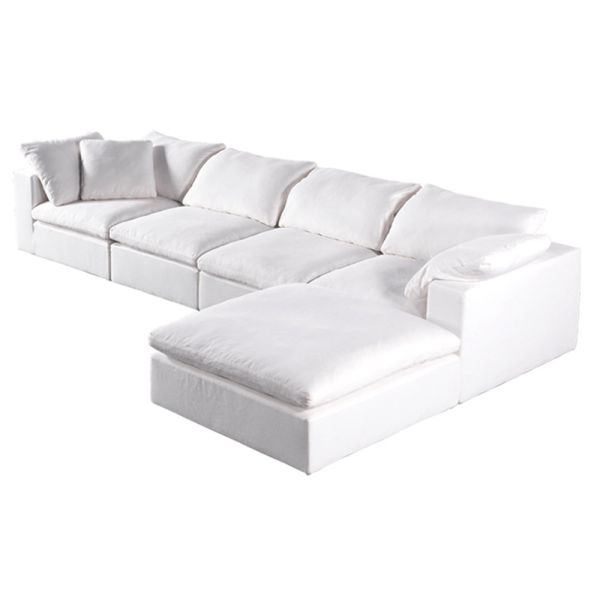 BN Italian Furniture Large Seat Deep Fabric Sofa Sailboat Living Room Corner Sofa