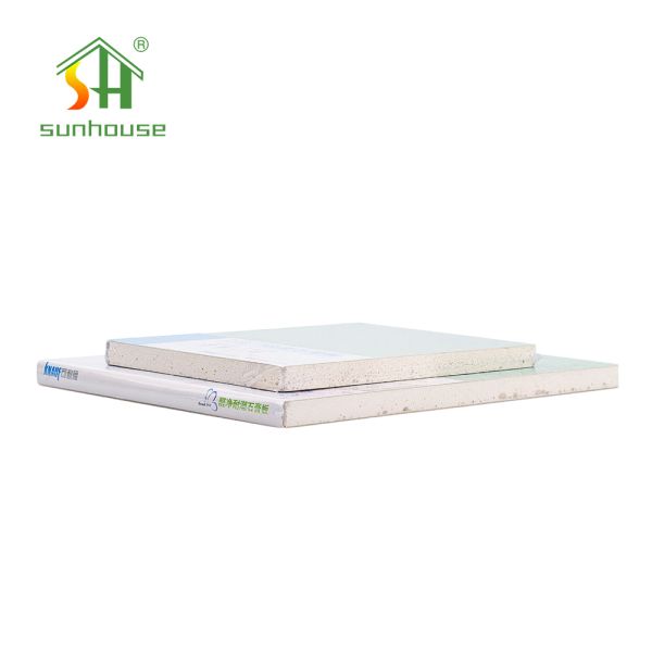 Placa de yeso impermeable de 12 mm 1220x2440 mm para paredes interiores