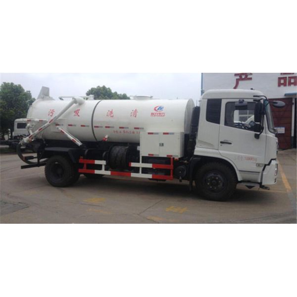 High Pressure Vacuum Suction Truck With 6cbm Water Tanker 6cbm Sewage Tanker