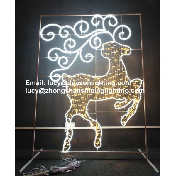 christmas running reindeer lights