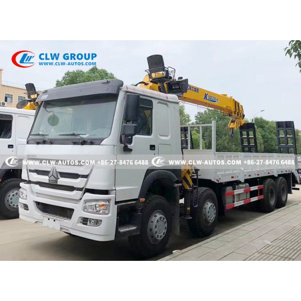 Grúa telescópica Howo 8X4 371hp 16t de la grúa montada sobre camión de la altura de elevación de los 24.4m