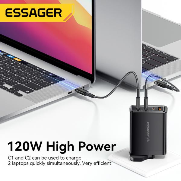 エッサジャー 電話用品 急速充電 3C1A 携帯旅行 120w 充電器
