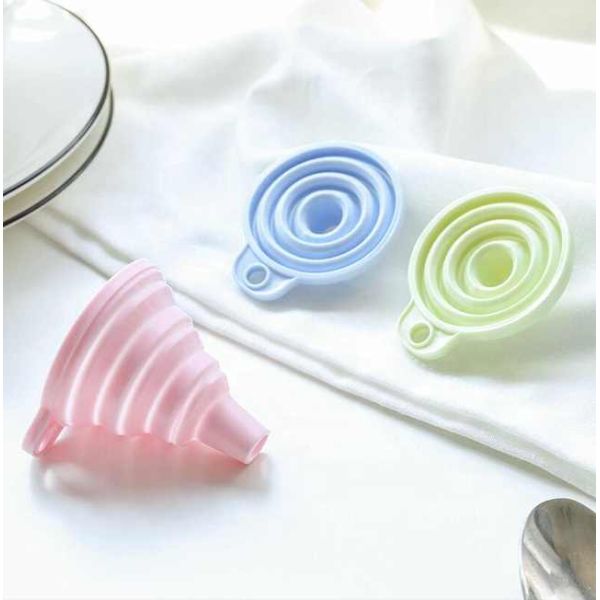 Flexible Soft Silicone Funnel Kitchen Funnel Set,Food Grade Silicone Funnel