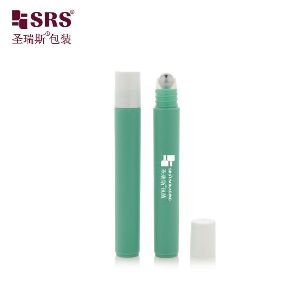 RPP-10ML ((C) PP haut et mince plastique PP mate finition bouteille en rouleau vide avec boule d'acier pour le sérum oculaire