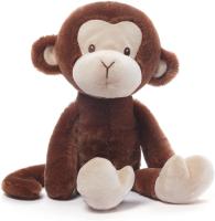 Luxuoso de assento Toy With Big Ears do macaco de Brown da cauda longa