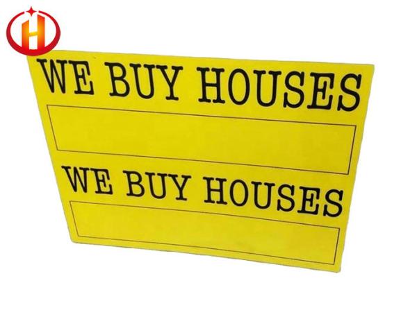 Polypropylene Glossy Corrugated Plastic Signs Durable WaterProof