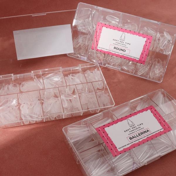 50 boxes Long Natural Clear Tapered No C Curve Straight XXL XXXL Coffin Round Shape Nail Tips French Customized Press on Nail