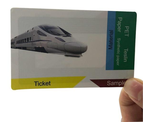 ISO14443A RFID Train Paper Tickets With RFID Classic® Chip 13.56Mhz