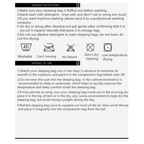 Wholesale Custom Adult Down-filled Sleeping Bag Outdoor Camping Sleeping Bag Warm Camping White Duck Down Sleeping Bag