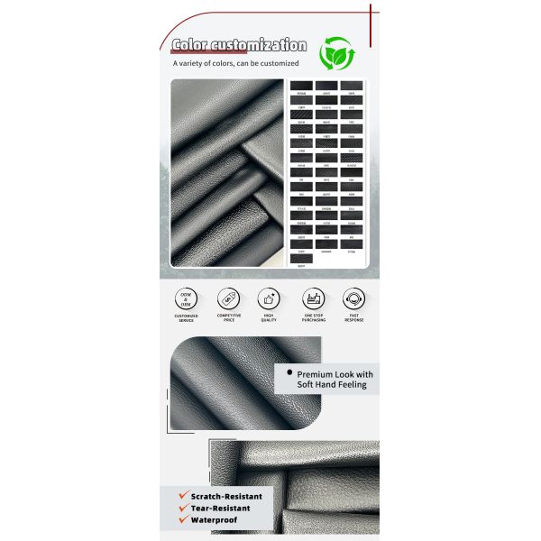 Patrones en relieve de grano de PVC Litchi Cuero sintético Sillones diversos Sofá Zapatos De automóvil Piso de piso de pie Cuero falso