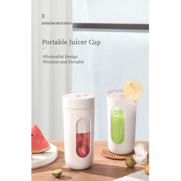 New Minimalist Portable Juicer Cup 300ml Rechargeable  Milkshake Fruit Blender For Home Travel