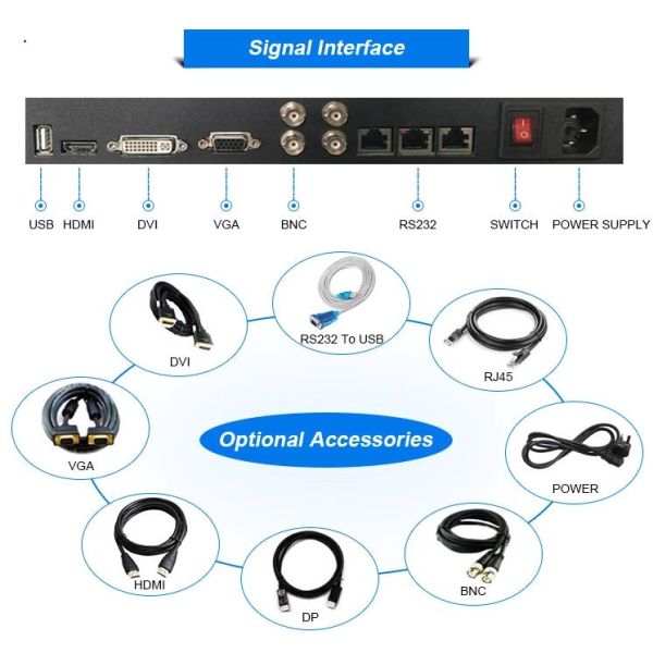 Панели стены ЛКД узкого шатона видео- 55 дюймов угол наблюдения 170 градусов