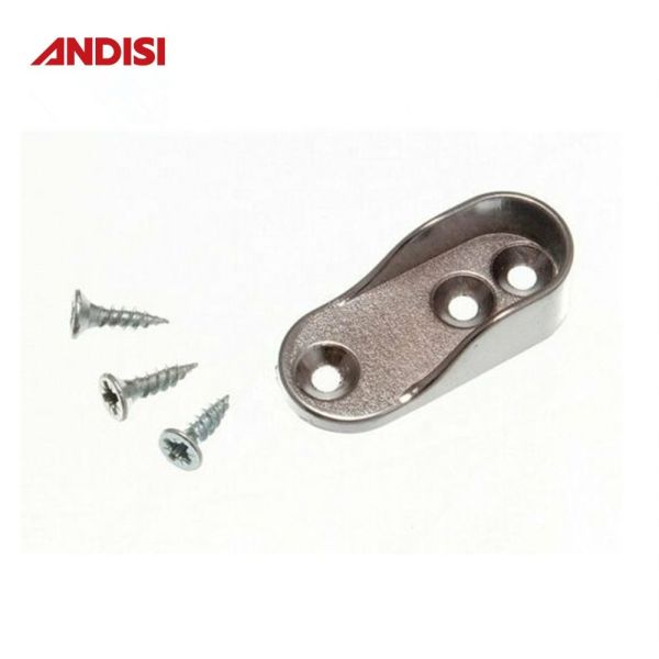 Wood Wardrobe Clothes Closet Rod Pole End Bracket Support Holder Zinc Alloy