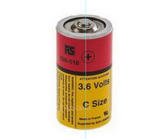 Aviation Parts 596-618 RS PRO 3.6V Lithium Thionyl Chloride C Battery