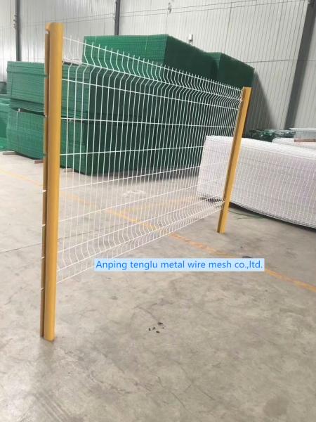 Steel PVC Coated 3D Fence Panel / Security Wire Fencing Plastic Bag Packing
