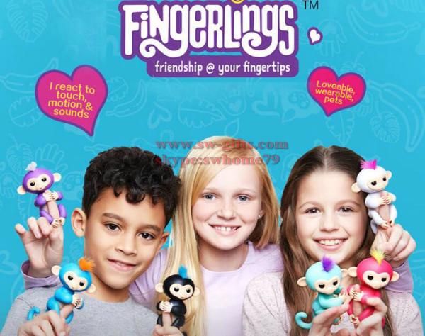 Full Function Fingerlings Interactive Baby Monkeys Toy Smart Fingers Llings Smart Induction Toys Christmas Gift Toy