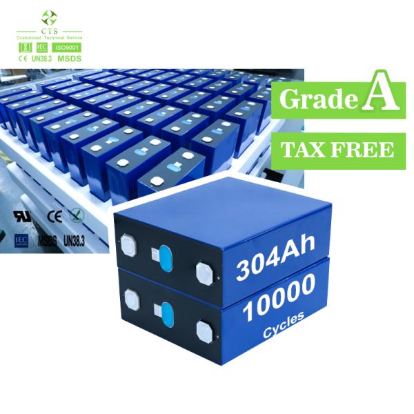 CTS Prismatic LiFePO4 Battery Cell 100Ah 150Ah 200Ah 280Ah 340Ah 6000 Cycle Life for Energy Storage