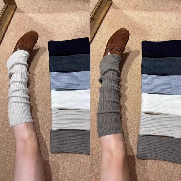 Les femmes de luxe chauffe-jambes en cachemire doux et thermique chauffe-jambes en tricot d'hiver