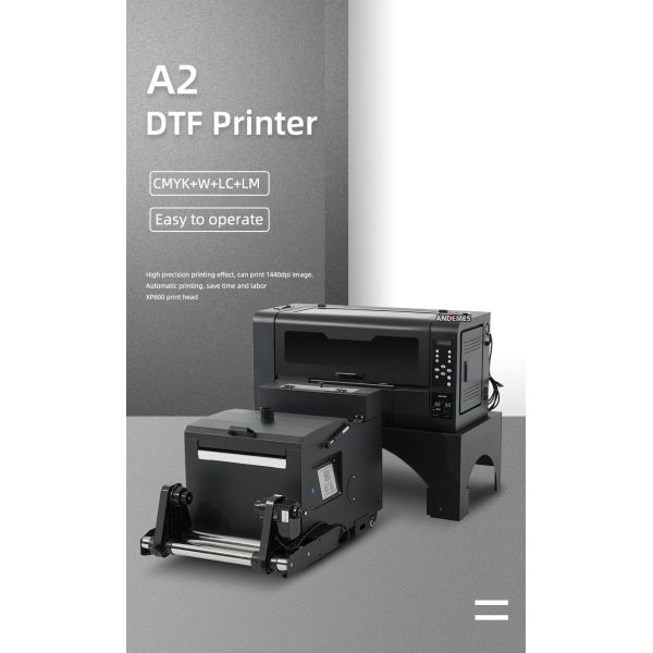 140 Tshirt 17inch DTF Printer Xp600 Two Head 42cm A2 Powder Shaker Machine
