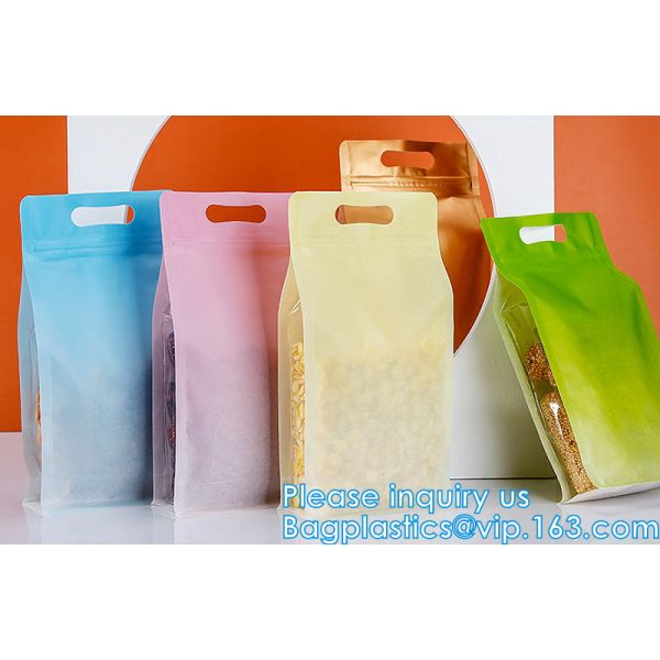 Stand Up Food Bags,Zip Lock Food Storage Bags for Packaging Products,Herbs,Snack,Tea,Spices,Pet Food and Soaps