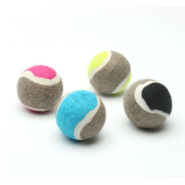 Customized logo printing pet toy tennis ball pet toy rubber
