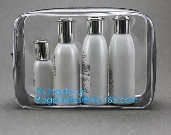 transparent pvc easy take away travel use toothbrush bag, printed zipper PVC Travel Bag For Toothbrush, travel pvc toile