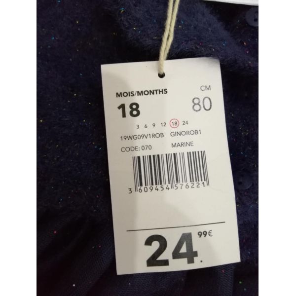 Fashion navy Children's Winter Clothes Embroidery Pattern Girls Sweater Dress