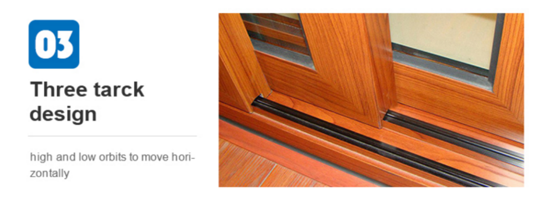 Golden Surface Aluminum Sliding Doors , Large Aluminium Sliding Doors ISO14001