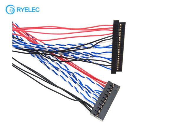 20pin Jae Fi-20s ao passo 2 de Du Pont Bld2-20 2mm enfileira 2*10p o cabo dos pares 1571 28awg Lvds