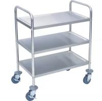 Solides solubles habillant le chariot à acier inoxydable d'hôpital de roue des garnitures 4 de laboratoire de chariot
