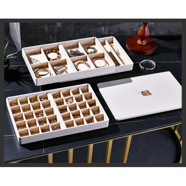 Boîte à bijoux pour femmes avec tiroirs Boîtes de rangement en bois moyen avec couvercle