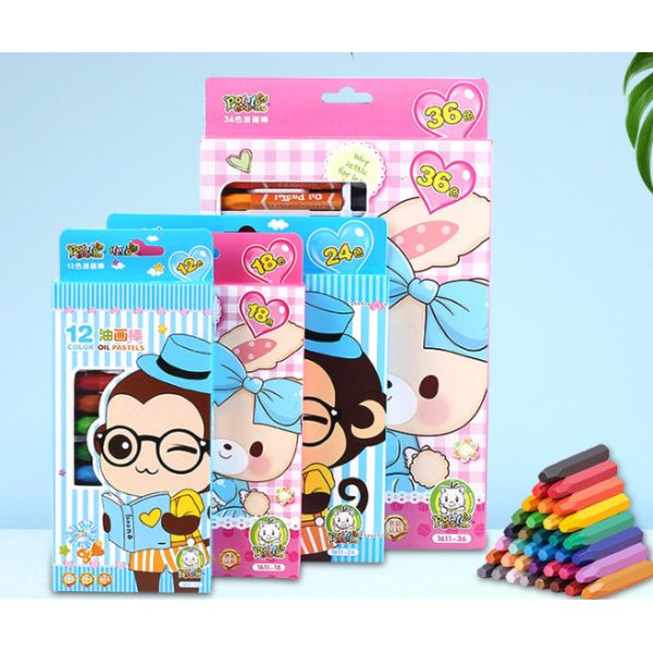 Non-toxic 8 , 12, 24, 48 Colors Oil Paint Sticks Washable Water soluable for Kids Stationery Painting Supplies OEM ODM