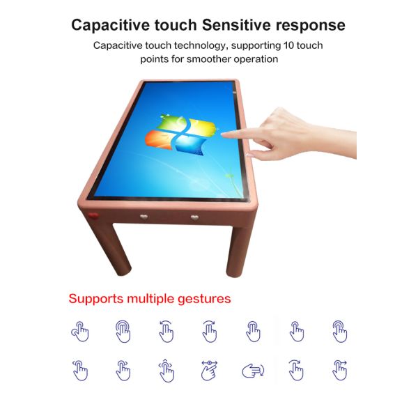 Smart Interactive Touch Screen Table Capacitive Multimedia AIO Touch Screen Coffee Table