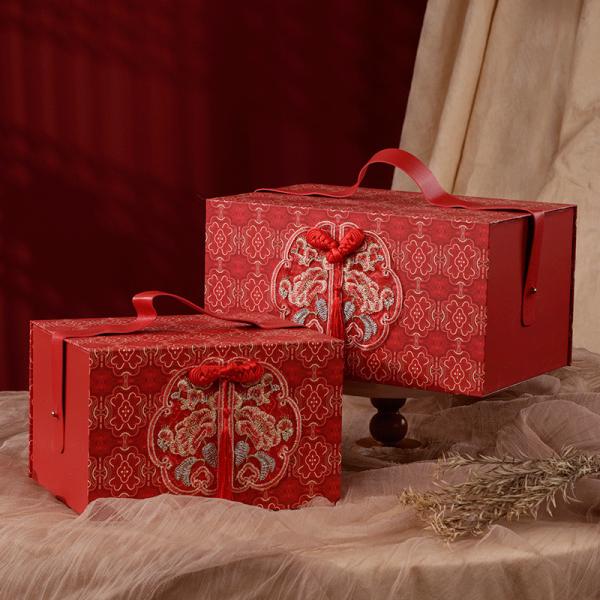 Elegant New Chinese Style Packaging Boxes For Wedding Baby Full Moon Festive Occasions