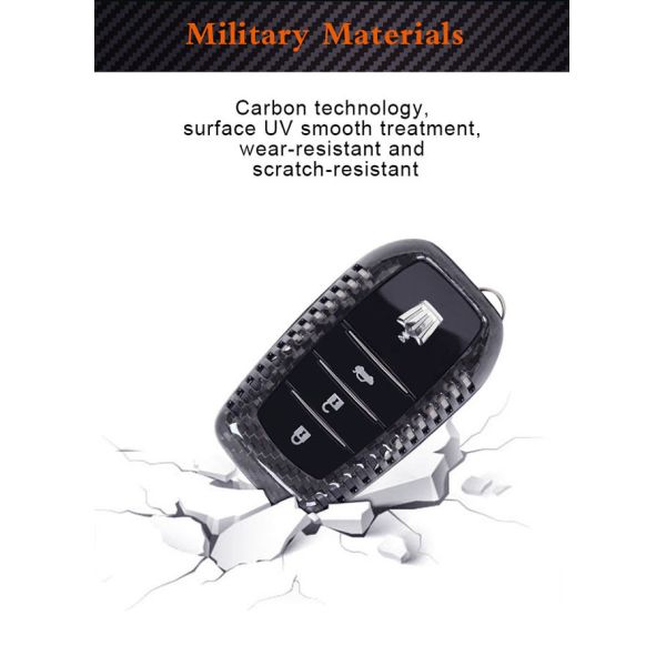 Случай лоснистого черного автомобиля волокна углерода Ниссан Твилл ключевой